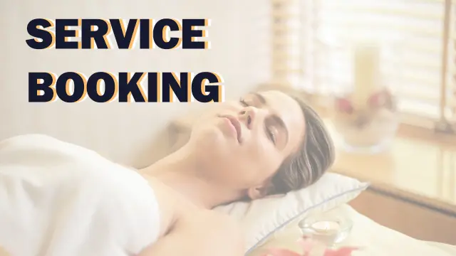 Service Booking: a woman lying down during a spa treatment